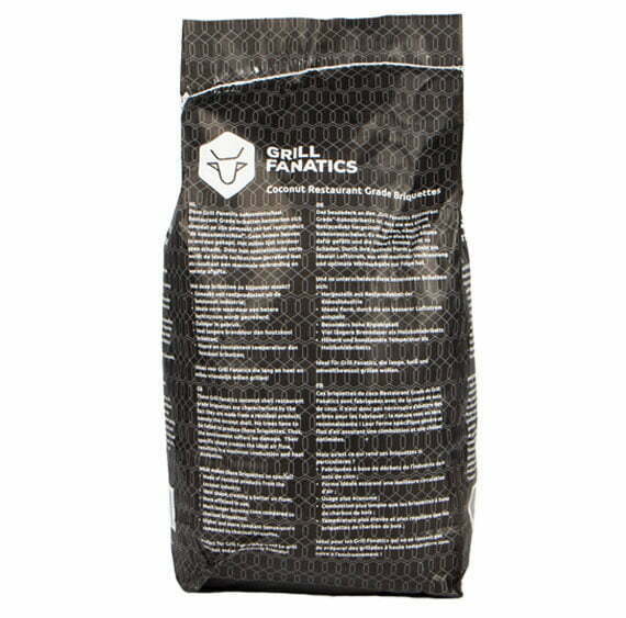 coconut restaurant grade briquettes back