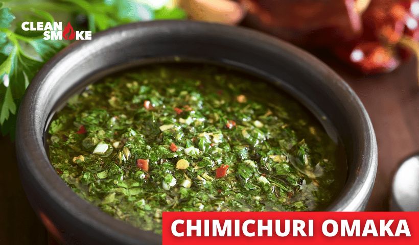 chimichuri omaka v kamenem lončku